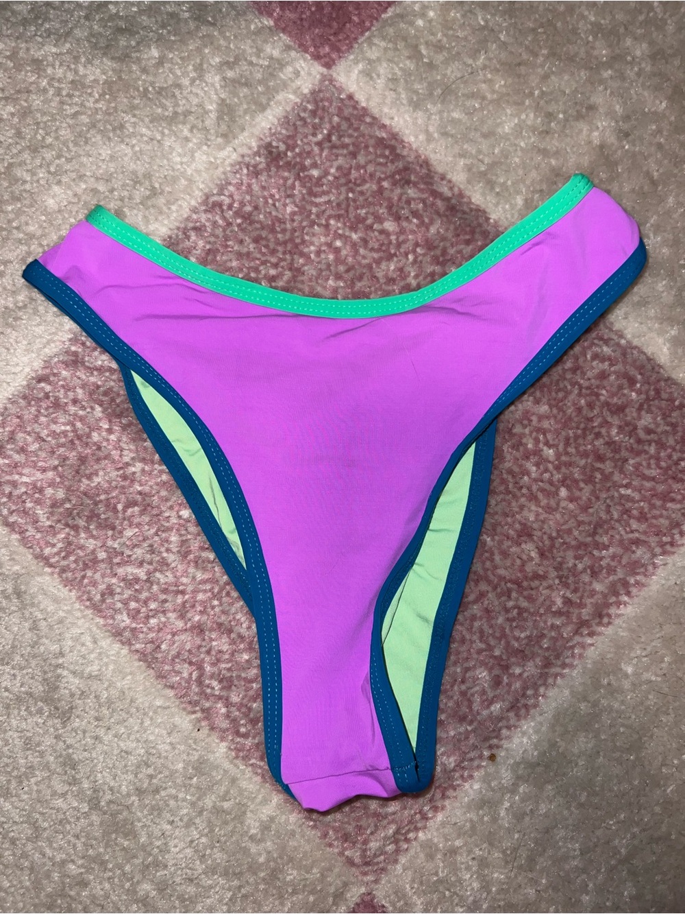 Oneone swim bottom purple, teal, green XS